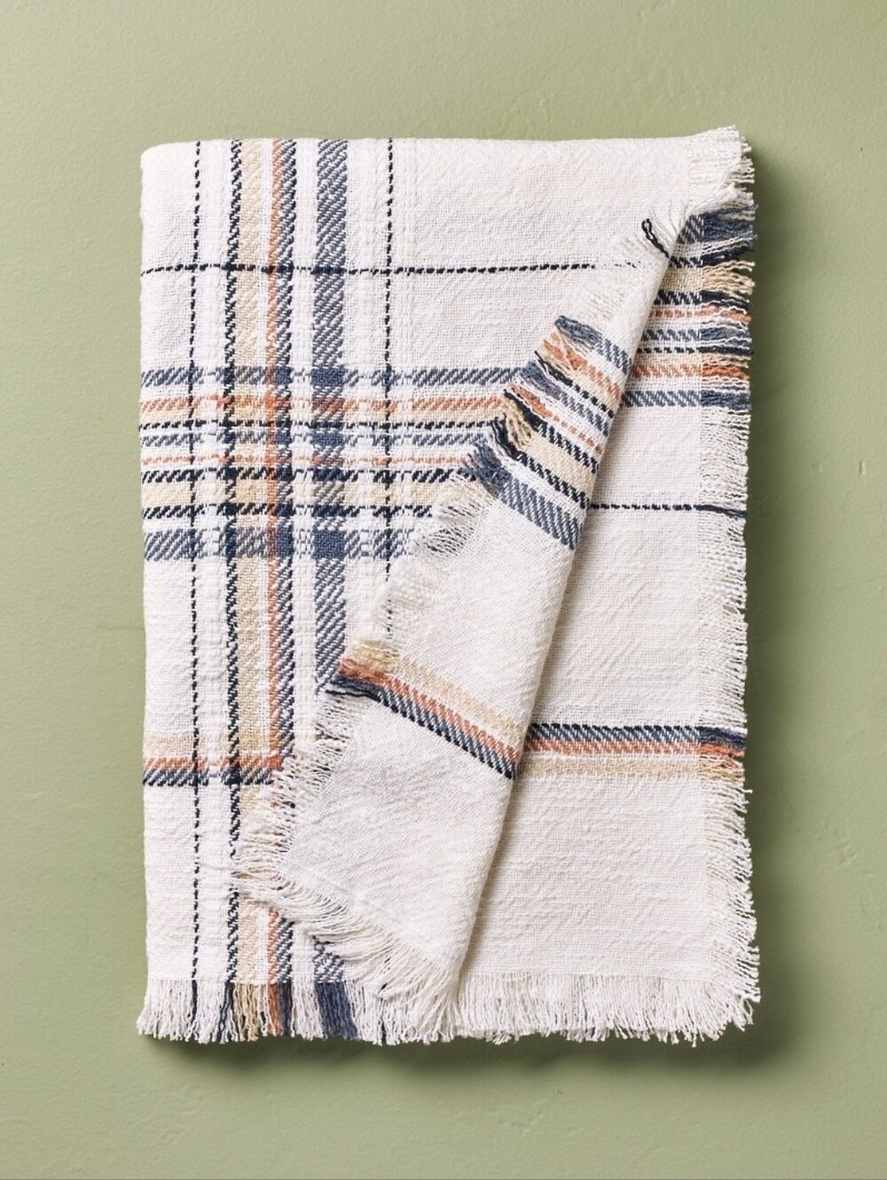New!Hearth & Hand With Magnolia Plaid Woven Cotton Throw Blanket Cottagecore Y2K